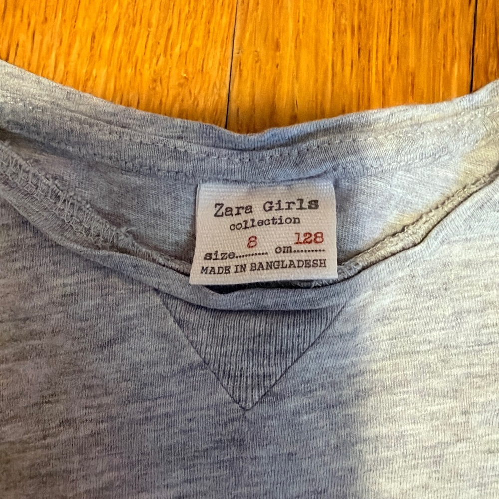 Zara girls gray tunic size 8